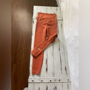 Orange Nike Women's Hight Wasted Leggings (Maternity)